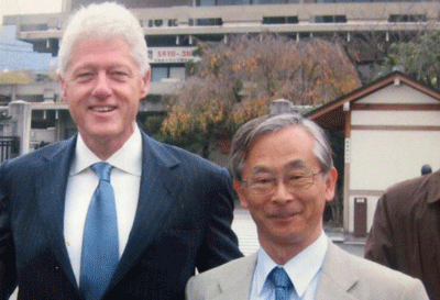 Mr.Clinton with Naoki Doi